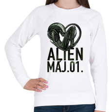 PRINTFASHION alien május 1 - Női pulóver - Fehér