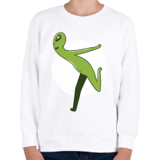 PRINTFASHION Alien Naruto run - Gyerek pulóver - Fehér
