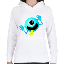 PRINTFASHION Alien - Női kapucnis pulóver - Fehér női pulóver, kardigán