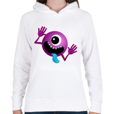PRINTFASHION Alien - Női kapucnis pulóver - Fehér
