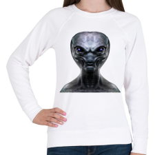 PRINTFASHION Alien - Női pulóver - Fehér női pulóver, kardigán
