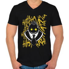 PRINTFASHION Alien senseii - Férfi V-nyakú póló - Fekete férfi póló