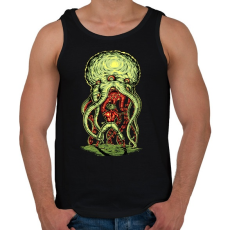 PRINTFASHION Alien támadás - Férfi atléta - Fekete