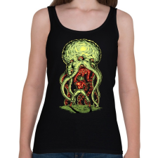 PRINTFASHION Alien támadás - Női atléta - Fekete női trikó