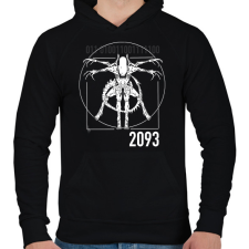 PRINTFASHION Alien Xenomorph - Férfi kapucnis pulóver - Fekete férfi pulóver, kardigán