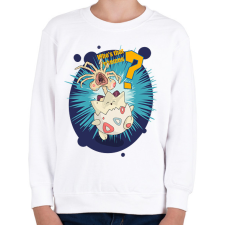 PRINTFASHION Alien xenomorph pokemon - Gyerek pulóver - Fehér gyerek pulóver, kardigán