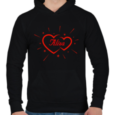 PRINTFASHION Aliza - Férfi kapucnis pulóver - Fekete