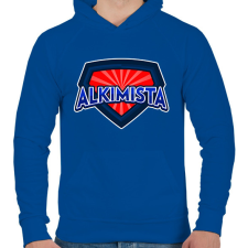 PRINTFASHION ALKIMISTA - Férfi kapucnis pulóver - Királykék férfi pulóver, kardigán