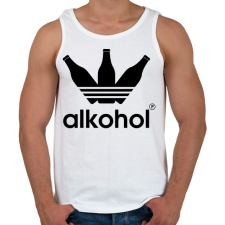 PRINTFASHION Alkohol paródia - Férfi atléta - Fehér atléta, trikó