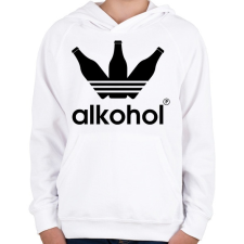 PRINTFASHION Alkohol paródia - Gyerek kapucnis pulóver - Fehér gyerek pulóver, kardigán