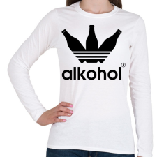 PRINTFASHION Alkohol paródia - Női hosszú ujjú póló - Fehér női póló