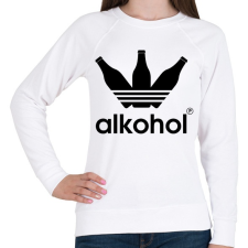 PRINTFASHION Alkohol paródia - Női pulóver - Fehér női pulóver, kardigán