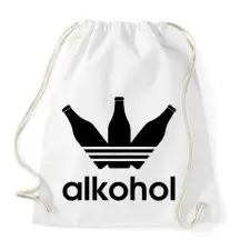 PRINTFASHION Alkohol - Sportzsák, Tornazsák - Fehér tornazsák