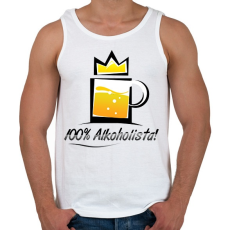 PRINTFASHION alkoholista - Férfi atléta - Fehér