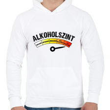PRINTFASHION Alkoholszint - Férfi kapucnis pulóver - Fehér férfi pulóver, kardigán