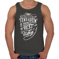 PRINTFASHION Alkosd meg  legjobb mát! - Férfi atléta - Sötétszürke atléta, trikó