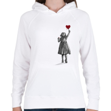 PRINTFASHION Alkotás - Női kapucnis pulóver - Fehér női pulóver, kardigán
