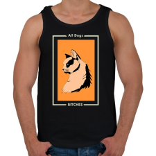 PRINTFASHION ALL DOG BITCHES - Férfi atléta - Fekete atléta, trikó