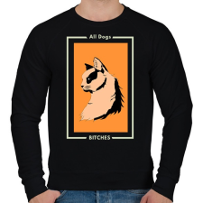 PRINTFASHION ALL DOG BITCHES - Férfi pulóver - Fekete férfi pulóver, kardigán