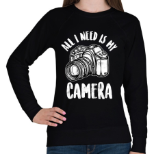 PRINTFASHION All I Need Is My Camera - Női pulóver - Fekete női pulóver, kardigán