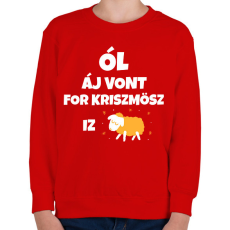 PRINTFASHION ALL I WANT FOR CHRISTMAS IS JUH - Gyerek pulóver - Piros