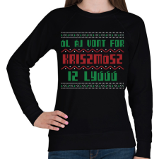 PRINTFASHION ALL I WANT FOR CHRISTMAS IS YOU 2 - Női pulóver - Fekete női pulóver, kardigán