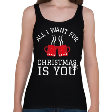 PRINTFASHION ALL I WANT FOR CHRISTMAS IS YOU - Női atléta - Fekete