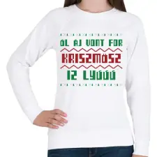 PRINTFASHION ALL I WANT FOR CHRISTMAS IS YOU - Női pulóver - Fehér női pulóver, kardigán