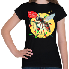 PRINTFASHION All I want for Christmas is You! - Vicces karácsonyi szúnyog - Női póló - Fekete