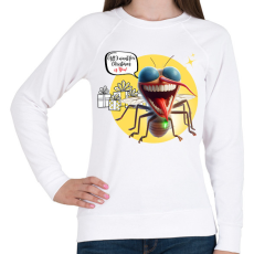PRINTFASHION All I want for Christmas is You! - Vicces karácsonyi szúnyog - Női pulóver - Fehér
