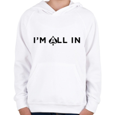 PRINTFASHION All in - Gyerek kapucnis pulóver - Fehér gyerek pulóver, kardigán