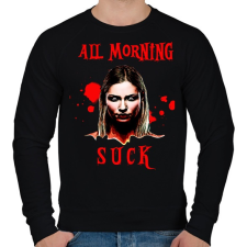 PRINTFASHION all morning suck - Férfi pulóver - Fekete férfi pulóver, kardigán