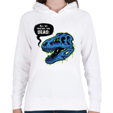 PRINTFASHION All my friends are dead!  - Női kapucnis pulóver - Fehér női pulóver, kardigán