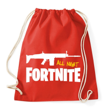 PRINTFASHION All night FORTNITE - Sportzsák, Tornazsák - Piros tornazsák
