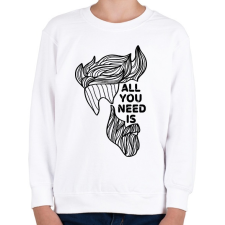 PRINTFASHION All you need is (beard) - Gyerek pulóver - Fehér gyerek pulóver, kardigán