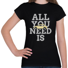 PRINTFASHION All you need is Beetle - Női póló - Fekete