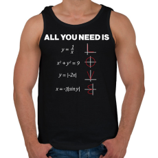 PRINTFASHION All you need is LOVE - Férfi atléta - Fekete