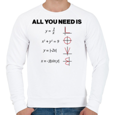 PRINTFASHION All you need is LOVE - Férfi pulóver - Fehér