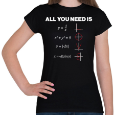 PRINTFASHION All you need is LOVE - Női póló - Fekete női póló