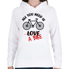PRINTFASHION All you need is - Női kapucnis pulóver - Fehér női pulóver, kardigán
