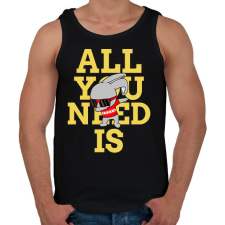 PRINTFASHION All you need is nyúl - Férfi atléta - Fekete atléta, trikó