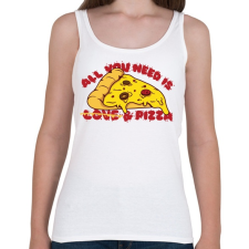 PRINTFASHION All you need is pizza - Női atléta - Fehér női trikó