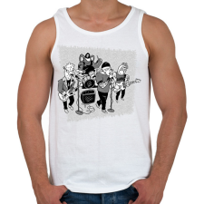 PRINTFASHION Állat zenekar - Férfi atléta - Fehér atléta, trikó