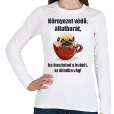 PRINTFASHION allatbarat-001 - Női hosszú ujjú póló - Fehér