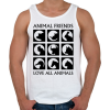 PRINTFASHION Állatbarát - Férfi atléta - Fehér
