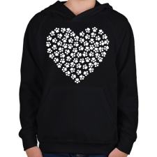 PRINTFASHION Állatbarát - Gyerek kapucnis pulóver - Fekete gyerek pulóver, kardigán