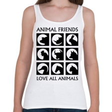 PRINTFASHION Állatbarát - Női atléta - Fehér női trikó