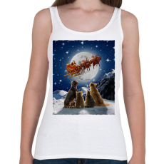 PRINTFASHION Állati karácsony - Női atléta - Fehér