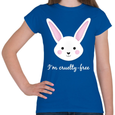 PRINTFASHION Állatkísérlet-mentes - Női póló - Királykék