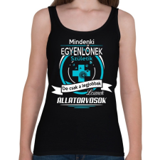 PRINTFASHION Állatorvos - Női atléta - Fekete női trikó